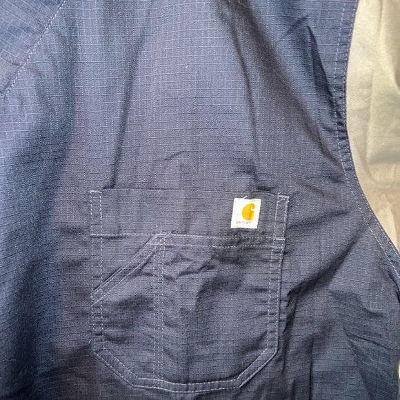 🔗Mens Carhartt Scrub Top- Navy - Picture 3 of 7